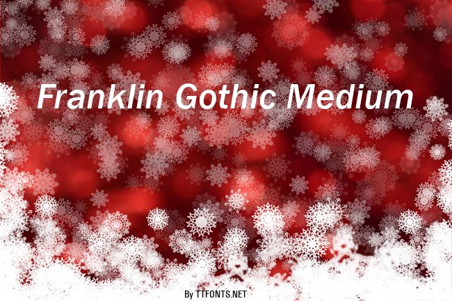 Franklin Gothic Medium example